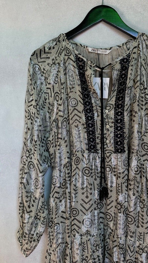Producto - Vestido boho metallic Zara - 2