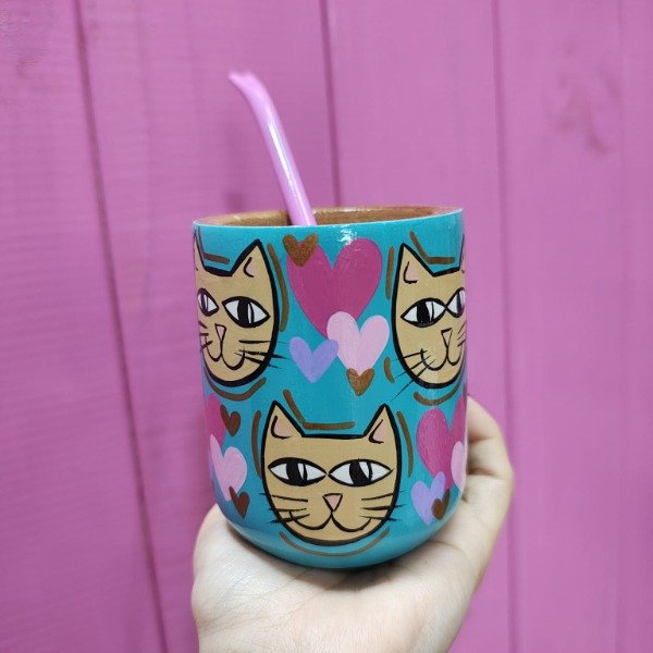 Producto - MATE ANIMALOVER CAT CELE
