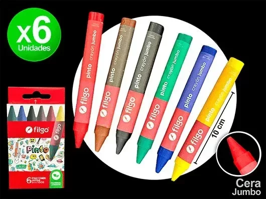 Producto - Crayones Jumbo Filgo x6 - 0