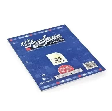 Producto - Repuesto Triunfante x24 hojas rayadas