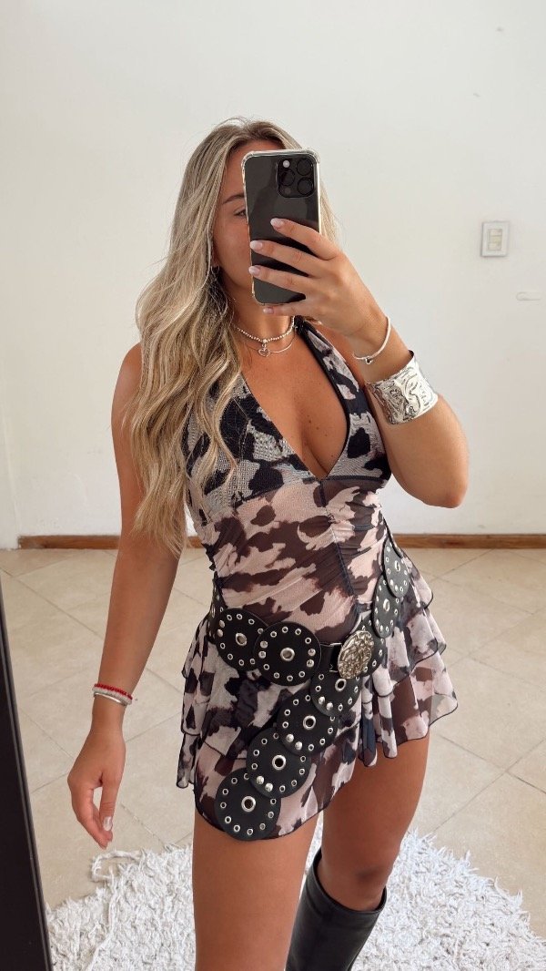 Producto - Vestido print volados