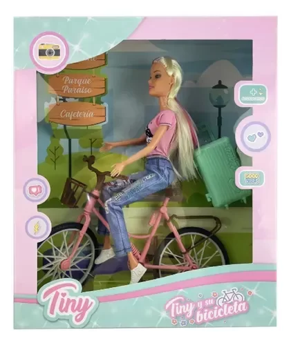 Producto - MUÑECA EN CAJA CON BICICLETA 53538