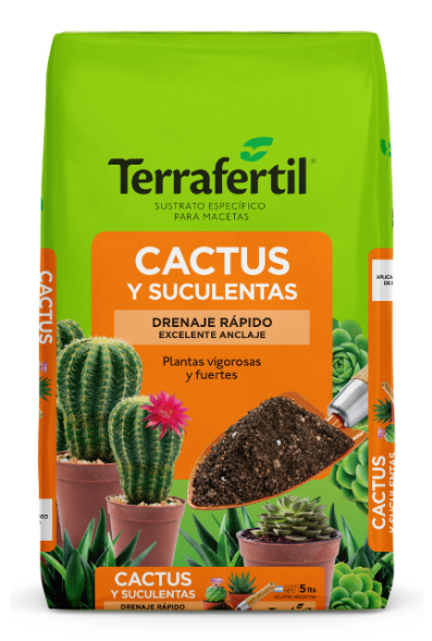 Producto - Sustrato Cactus y Suculentas X 5 L - Terrafertil