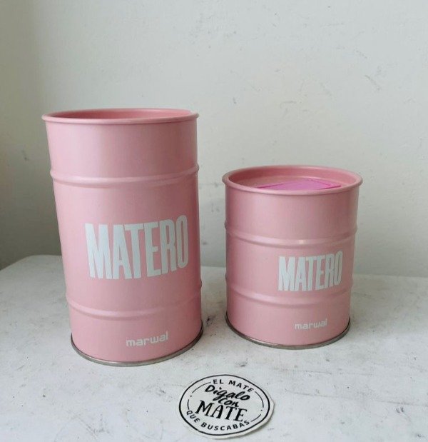 Producto - Yerbero y Azucarero Lata Rosa