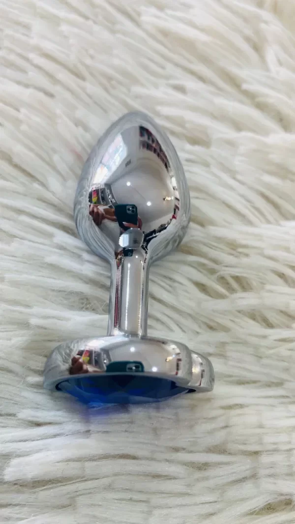 Producto - SEXA PLUG DE METAL CHICO CORAZON AZUL - 3