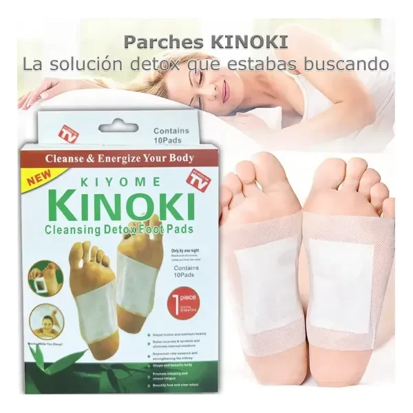 Producto - OJ92 CAJA X10 PARCHES PÁRA PIES DESINTOXICANTES KINOKI RELAJA ADELGAZA