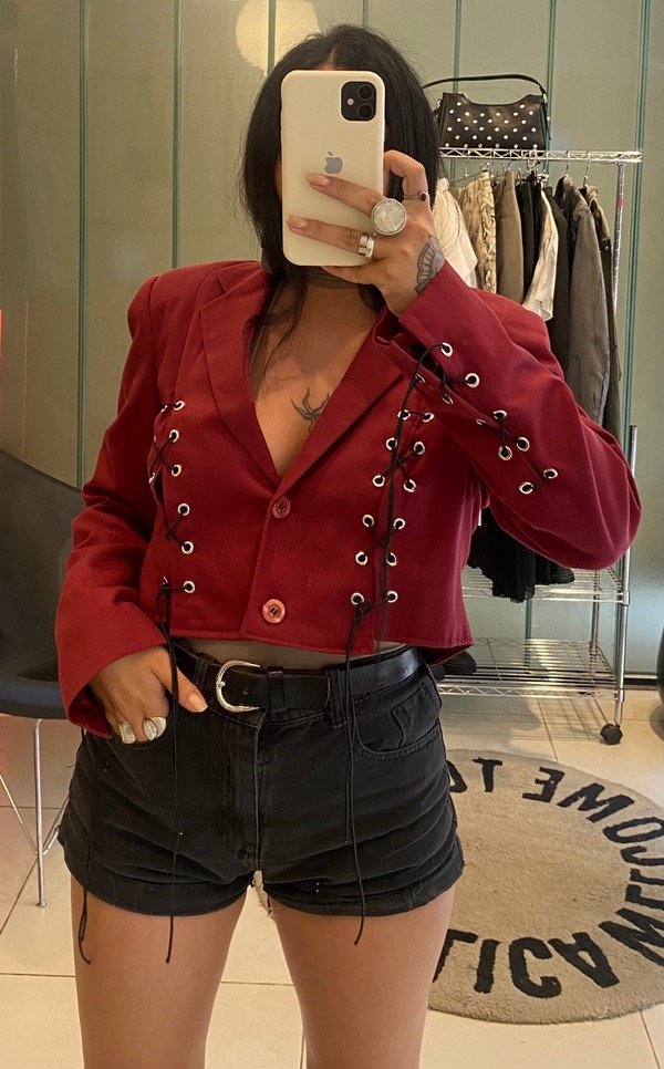 Producto - Blazer bordeau corto