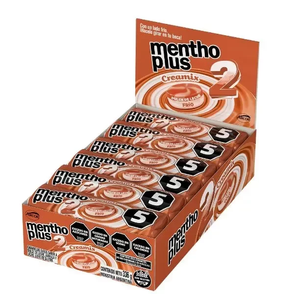 Producto - MENTHOPLUS 2 FRIO Y DULCE DE LECHE X12UN