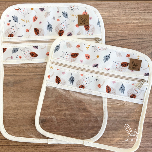 Producto - Kit x 2 bolsitas impermeables: lechuzas y hojitas