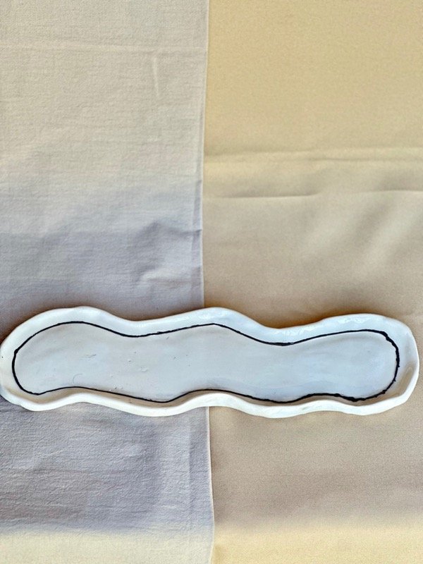 Producto - Bandeja larga - blanca C/línea