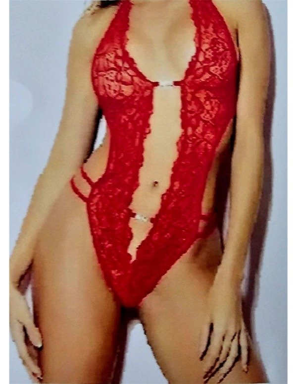 Producto - BODY ENCAJE ROJO COLOR NEGRO/ ROJO LADY