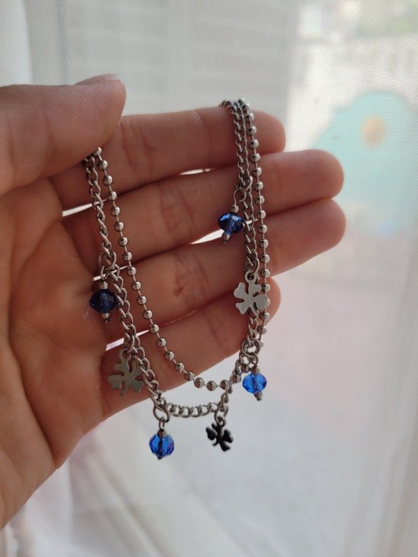 Producto - Tobillera doble trébol AQ