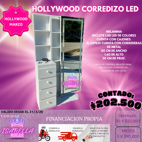 Producto - HOLLYWOOD CORREDIZO LED