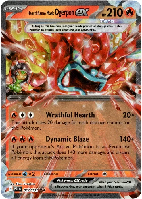Producto - Hearthflame Mask Ogerpon ex - 017/131 - Prismatic Evolutions - Holo