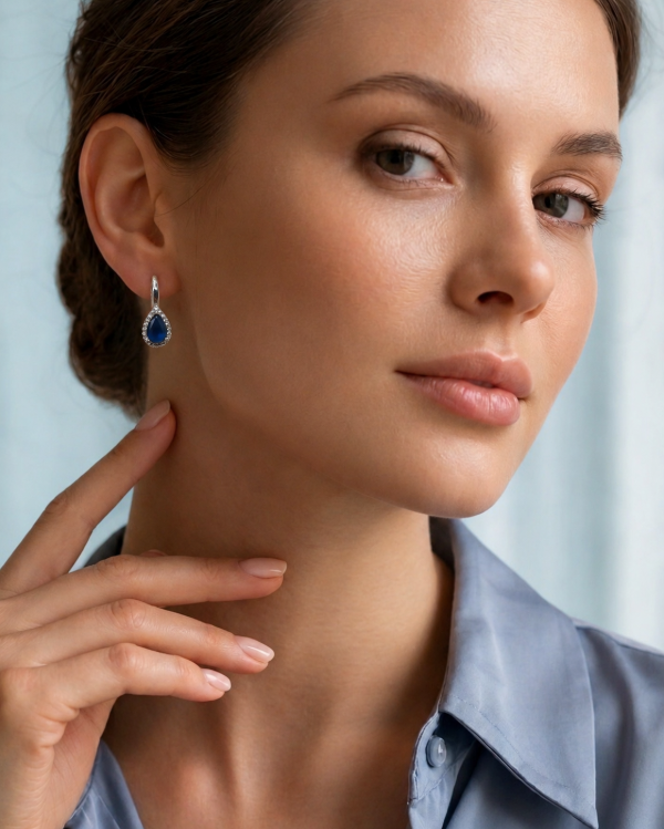 Producto - Aros Piedra Azul - 1