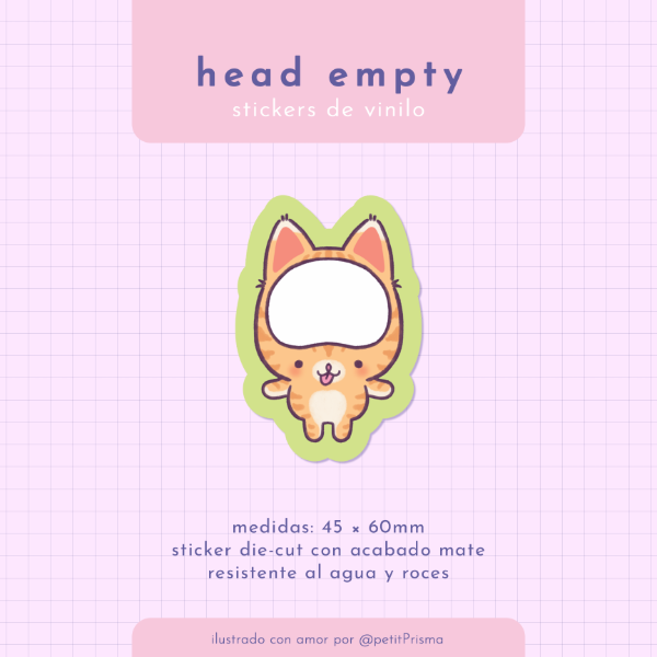 Producto - Sticker de vinilo "Head Empty"