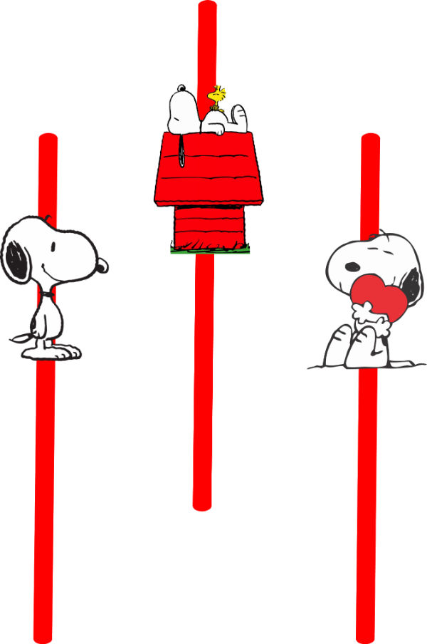 Producto - SORBETES SNOOPY FORMA X 10