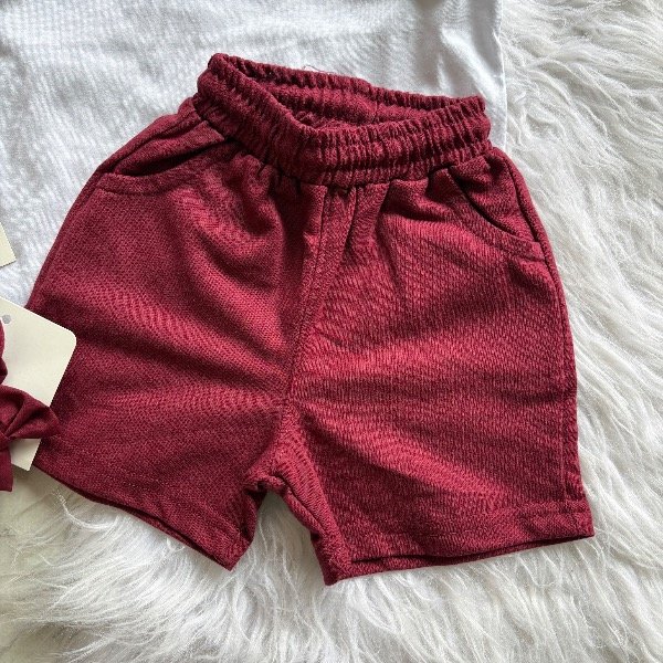 Producto - Short escolar bordo talles 4 al 16