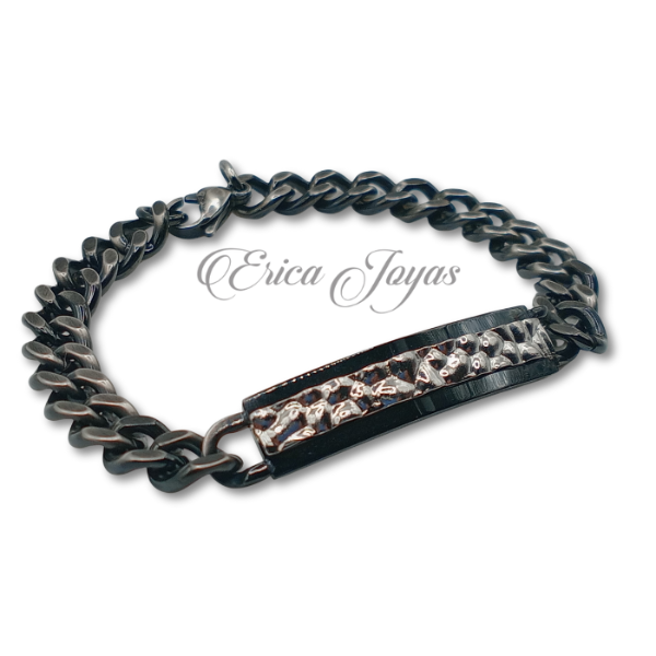 Producto - Pulsera tipo identidad Grumet en relieve (LJPT0005)