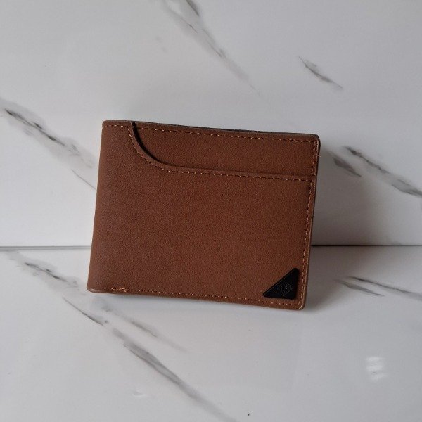 Producto - Billetera de gamuza color marrón Ona Saez