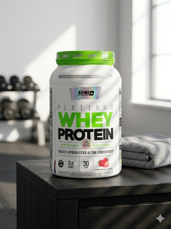 Producto - Whey Star Nutrition Platinum 2 lb Desarrollo Muscular y Recuperación - 0