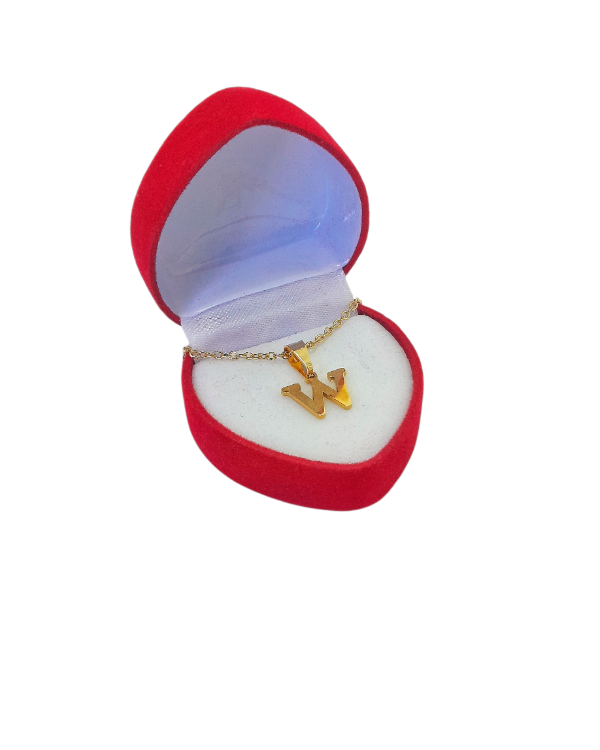 Producto - Inicial dorada pequeña letra W