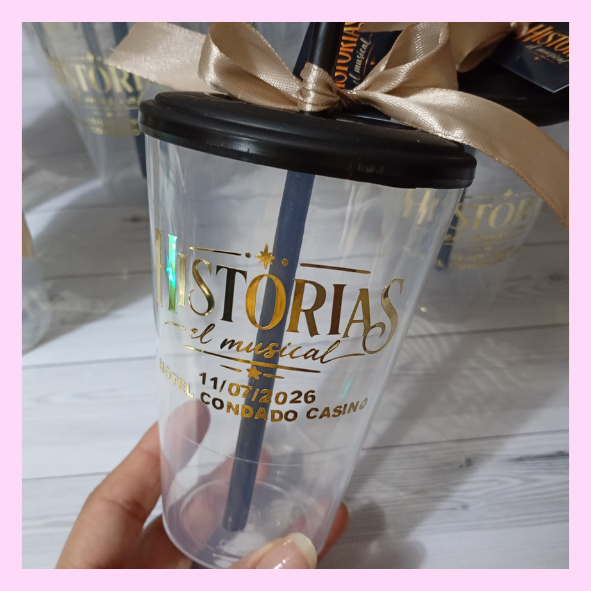 Producto - Vaso con moño y tag - 0