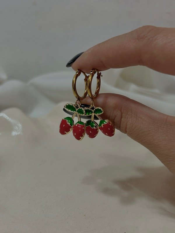 Producto - Argollitas frutilla gold