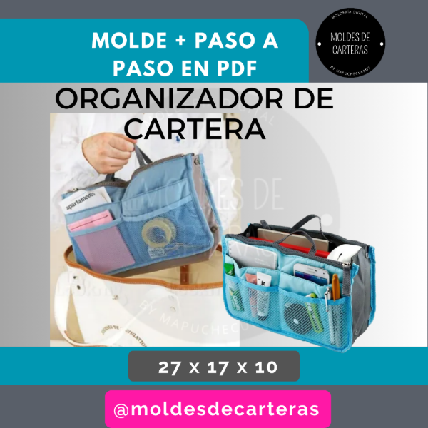 Producto - ORGANIZADOR DE CARTERA - MOLDERÍA + PASO A PASO PDF