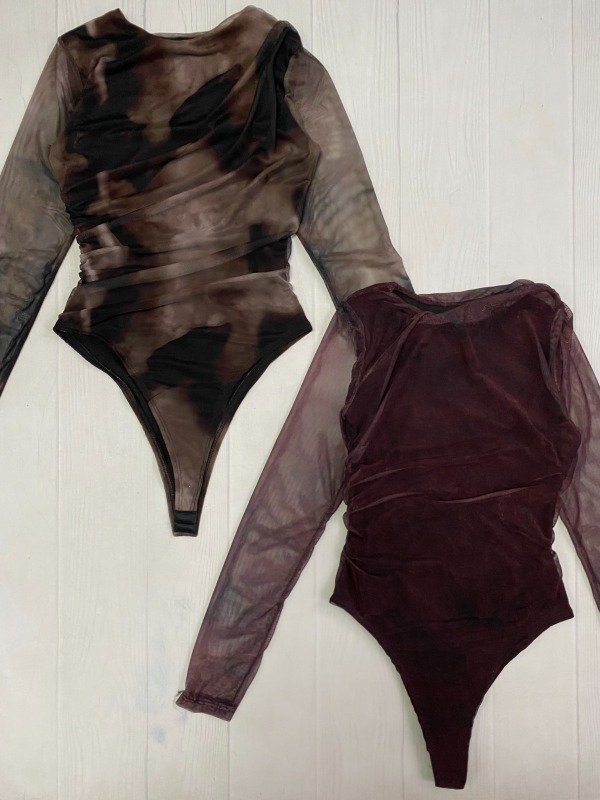 Producto - [6751 2] Body fruncido m/l tul sublimado