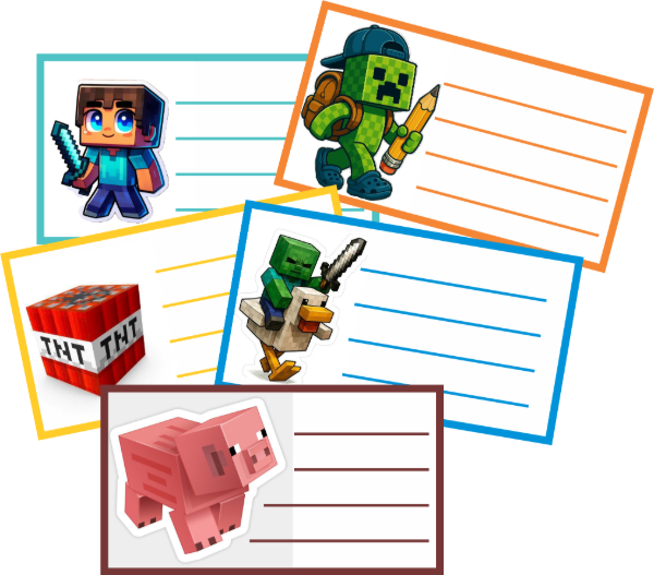 Producto - Etiquetas Minecraft