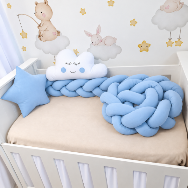 Producto - Set de Chichoneras para Cuna Paulina (Celeste) - 2