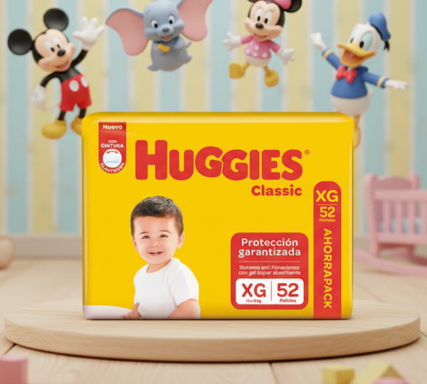 Producto - Huggies Classics XG x52 unidades (hasta 15 kg)