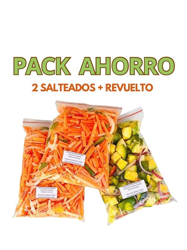 Producto - Pack ahorro 2 Salteados +Revuelto de Zapallitos
