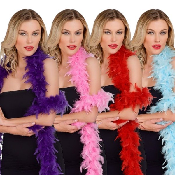 Producto - Boa de Plumas Disfraz Ideal Disfraz Charleston ( Variedad en Colores )