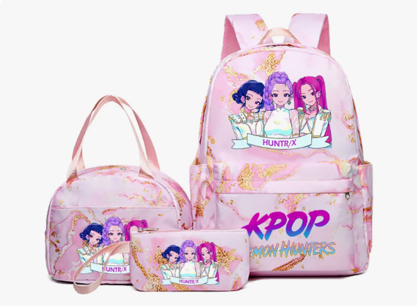 Producto - SET 3 PIEZAS MOCHILA K-POP CON LUNCHERA Y CARTUCHERA
