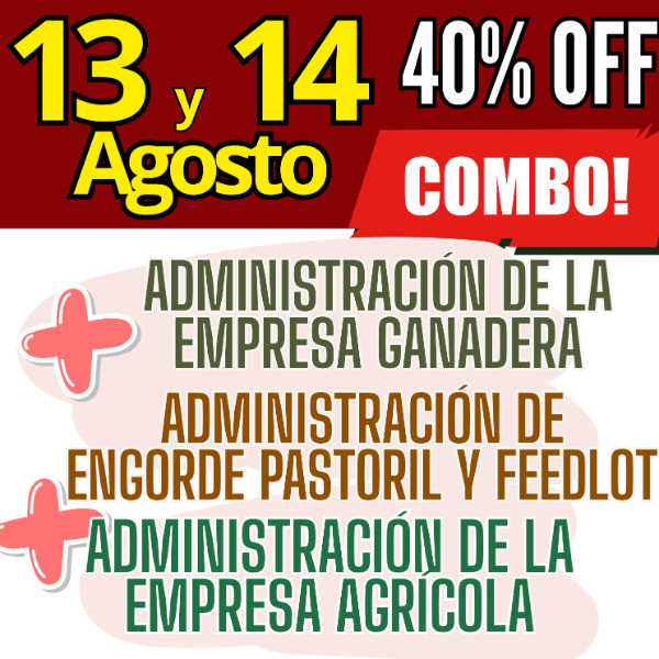 Producto - COMBO 3 CURSOS: Admin Ganadera + Engorde Pastoril y Feedlot + Admin Agrícola