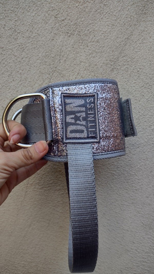 Producto - Tobillera Para Polea Con Agarre Negra Personalizada