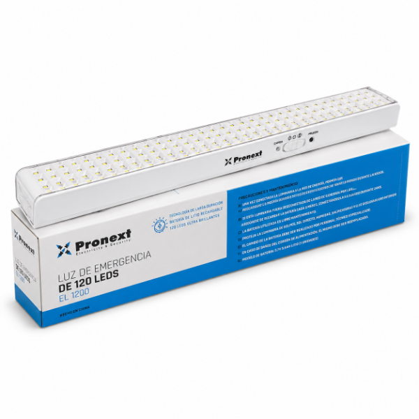 Producto - Luz de emergencia Pronext EL 1200 .120 LEDs recargable