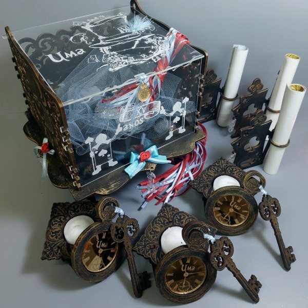 Producto - Ceremonia de velas, cintas y pergaminos Alicia Vintage