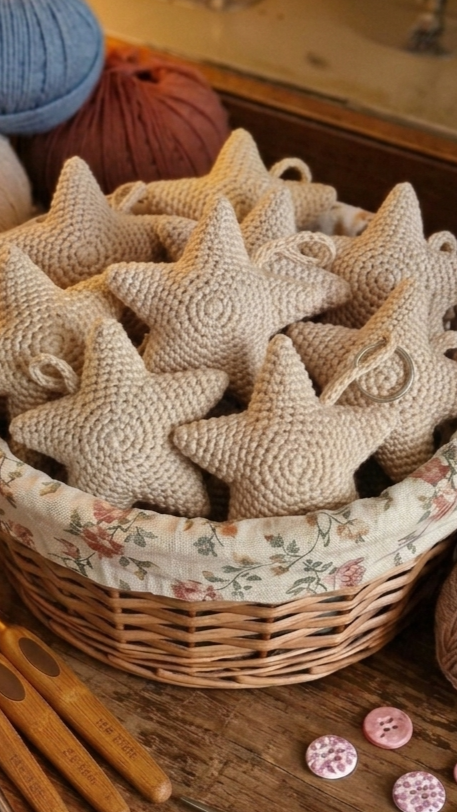 Producto - Estrellas de Hilo Beige Arena, Souvenir (Pack de 10 unidades)