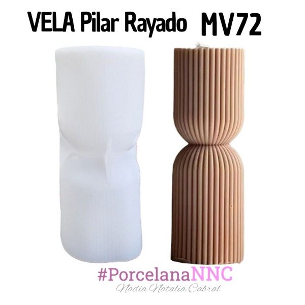 Producto - Vela pilar rayado MV72