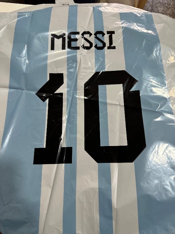 Producto - Globo silueta camiseta messi doble impresión