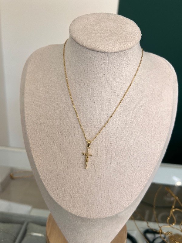 Producto - Cadena Jesús Acero Dorado - 1
