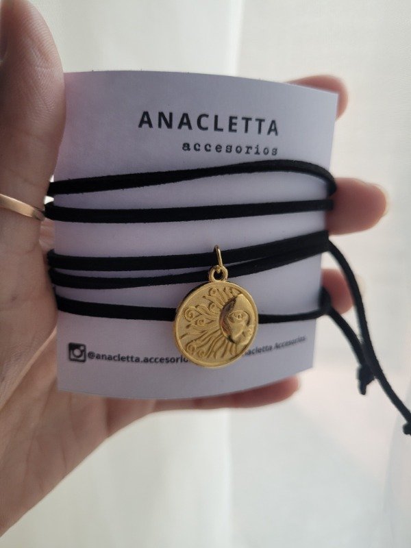 Producto - Choker largo moneda dorada - bijou