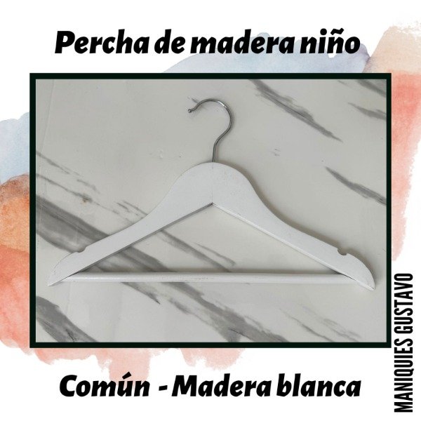 Producto - Percha madera niño blanca