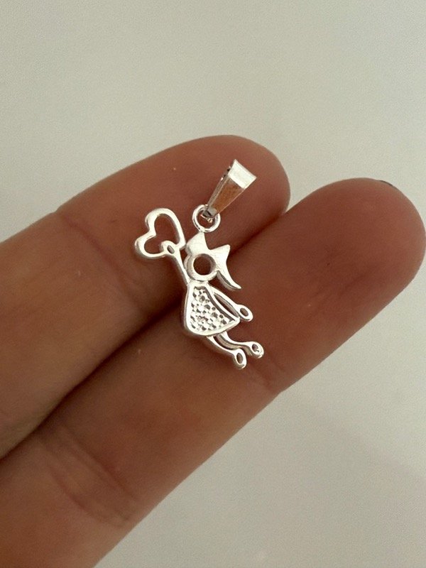 Producto - DB648 Dije nena 1,5 cm acero blanco