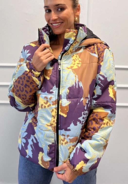 Producto - Campera puffer estampada forrada