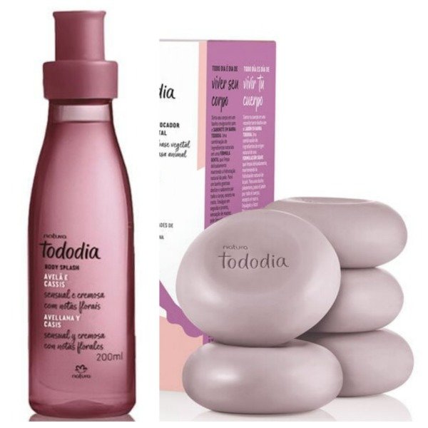 Producto - Body splash 200ml + 5 jabones - avellana y casis