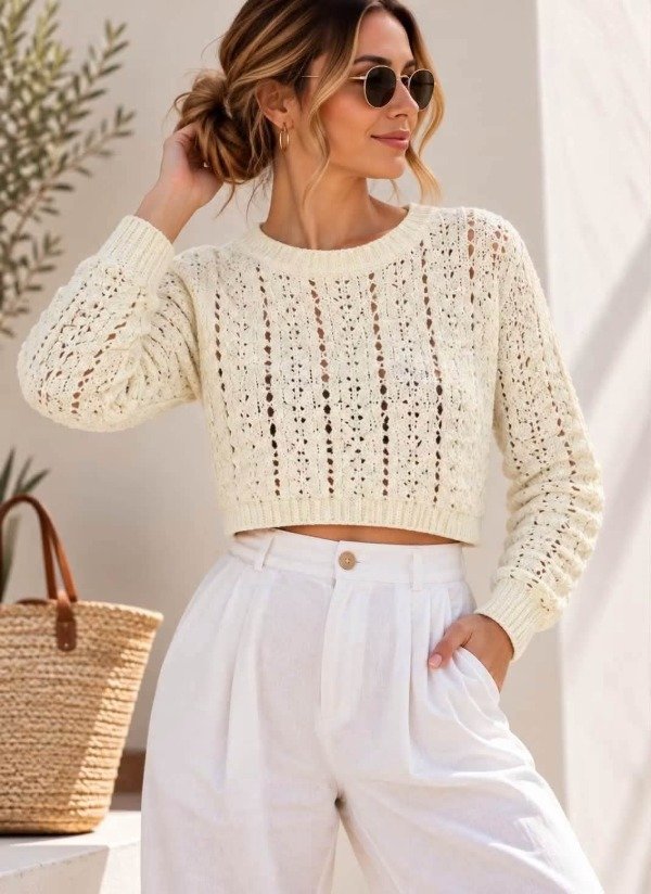 Producto - LINEA MARIA Sweater tramo calado art Fran - 1